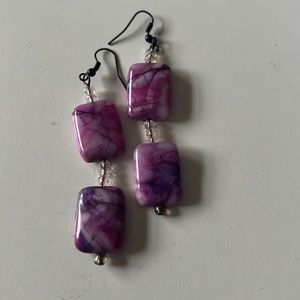Purple earrings